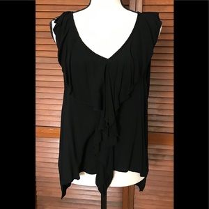 NWOT Hard Tail Black Ruffle Racerback